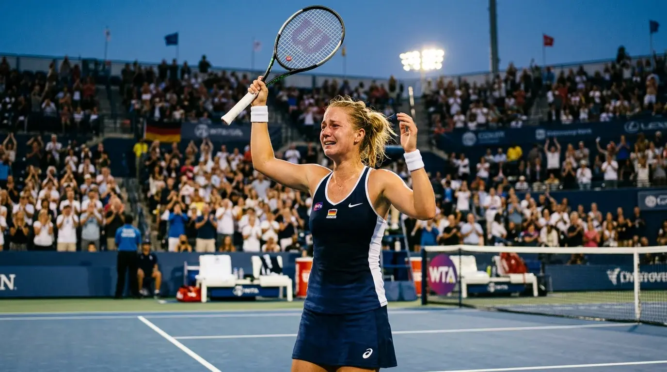 Tamara Korpatsch nach ihrem WTA-Turniersieg — Karriere ohne Verbandsförderung