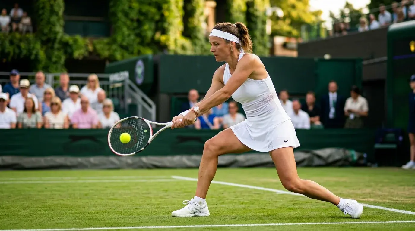 Tatjana Maria auf dem Rasenplatz in Wimbledon — Selfmade-Profi im deutschen Frauentennis