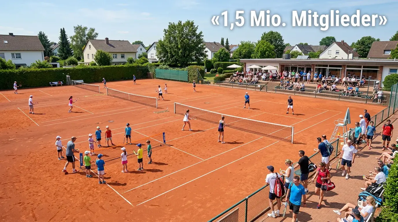 Voller Tennisplatz in Deutschland — Tennis-Boom mit 1,5 Millionen DTB-Mitgliedern