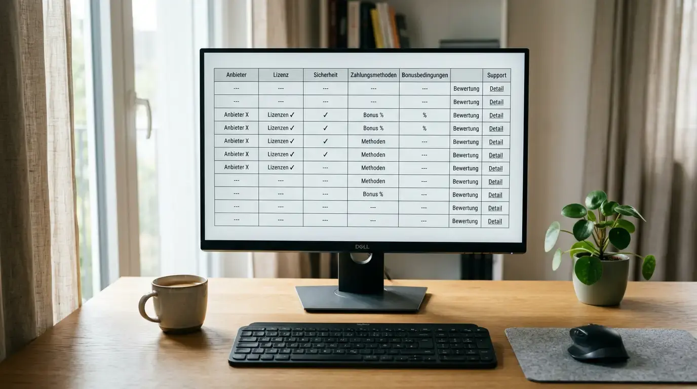 Systematischer Vergleich von acht Wettanbietern nach Lizenzstatus